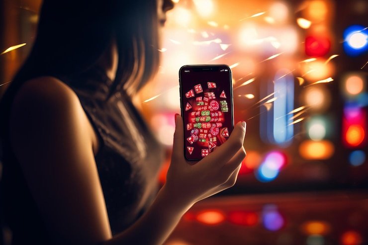 Pengguna melakukan deposit cepat melalui aplikasi bangun4d di smartphone